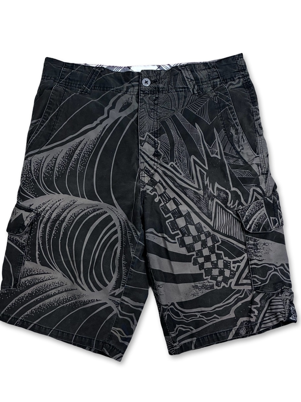 Lost Men's Board Shorts Size 32 Black Geometric Surf Swim